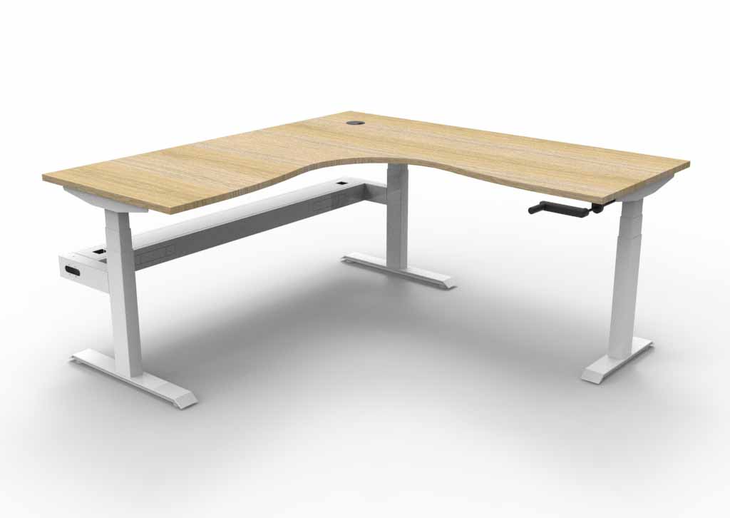 Boost Crank Height Adjustable Corner Desk - 1800x1500 CTNOWS